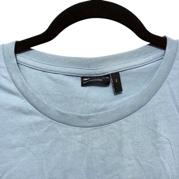 Men's ASOS Design Solid Light Blue Crewneck Short Sleeve T-Shirt XL - Picture 4 of 5